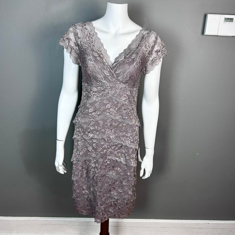 Cache‎ dress size 8 90s all over lace tiered bodycon NWT deadstock wedding fairy